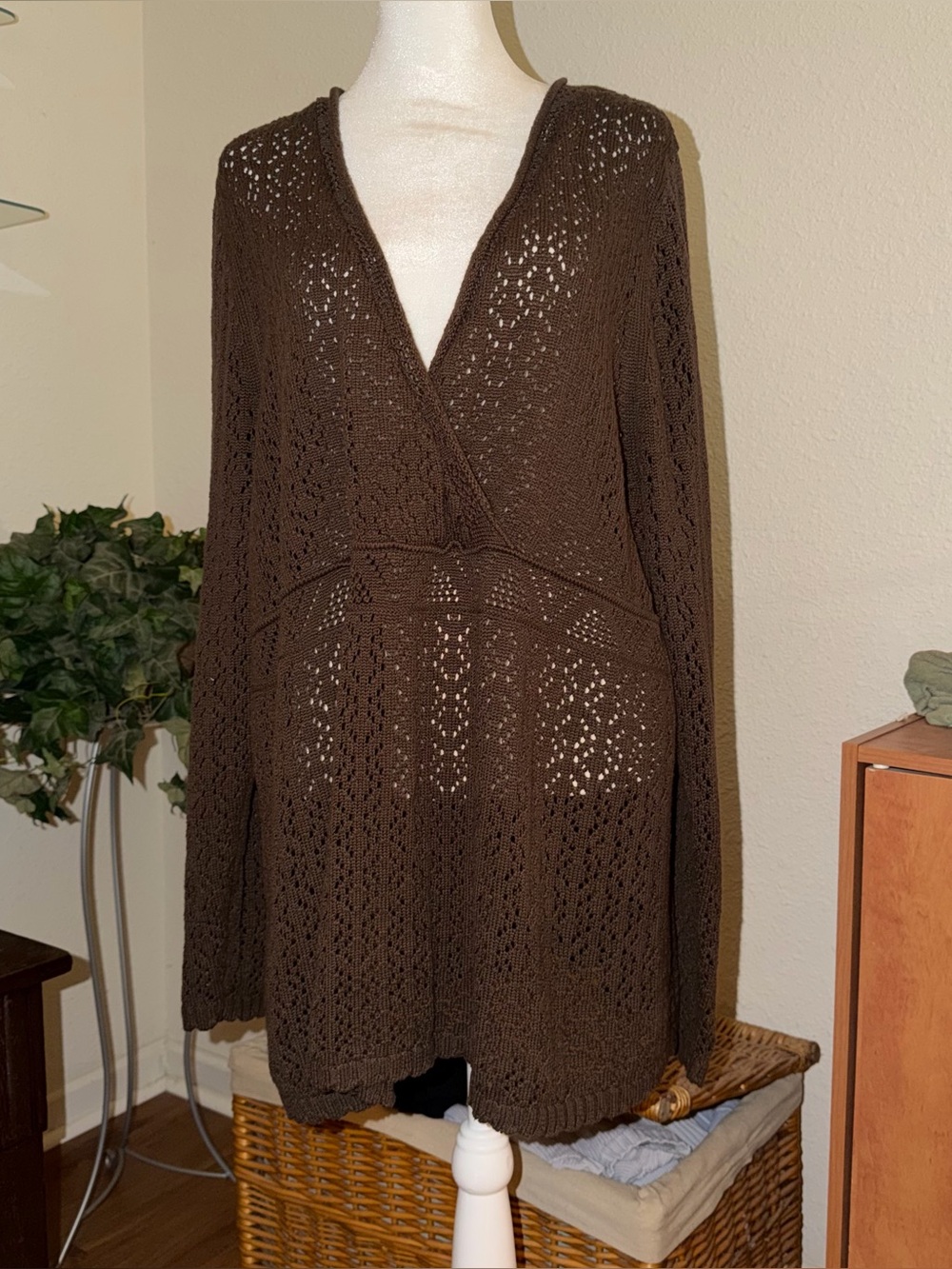 Brown Knit Women's Sweater